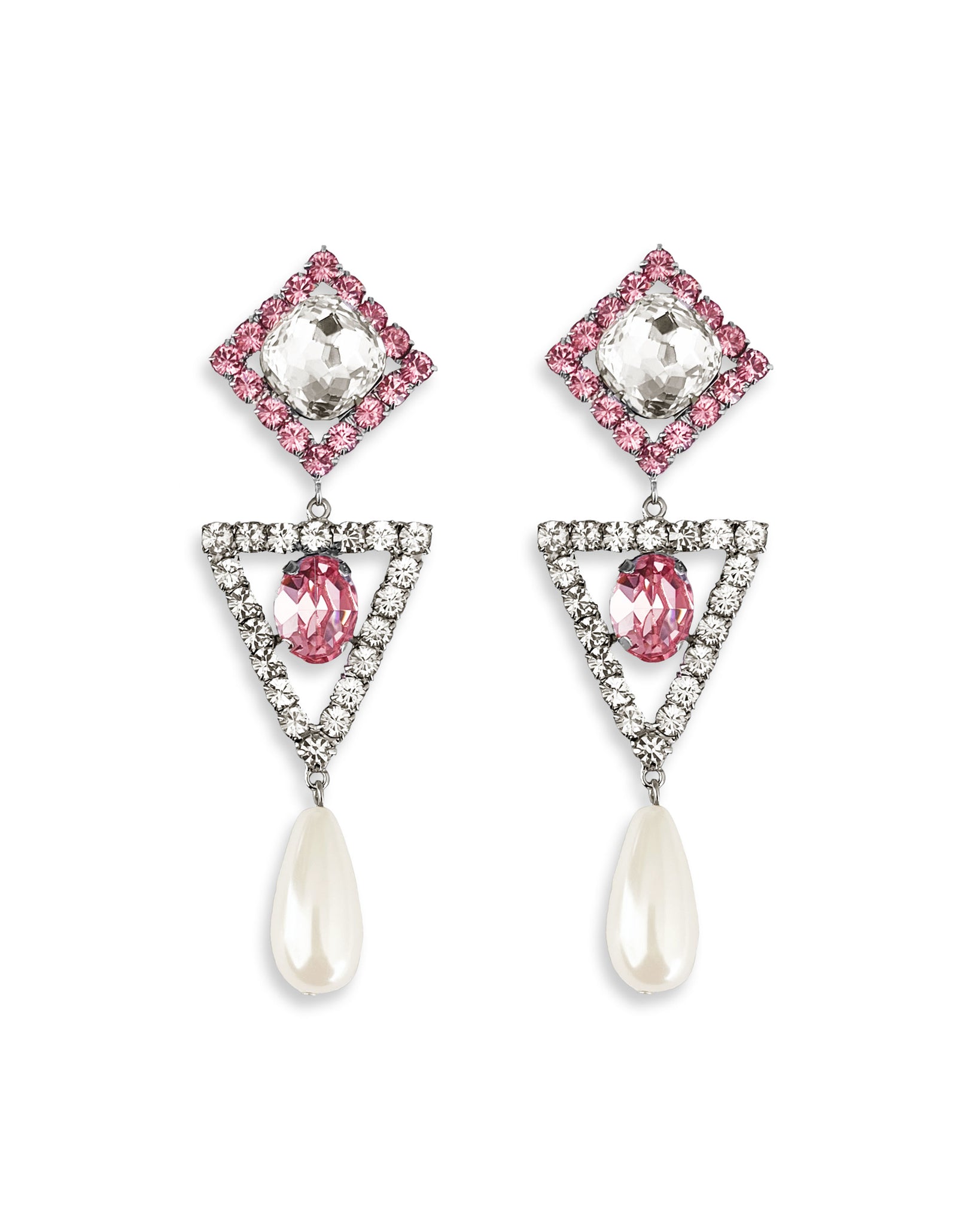 Pink Spritz Clip Earrings