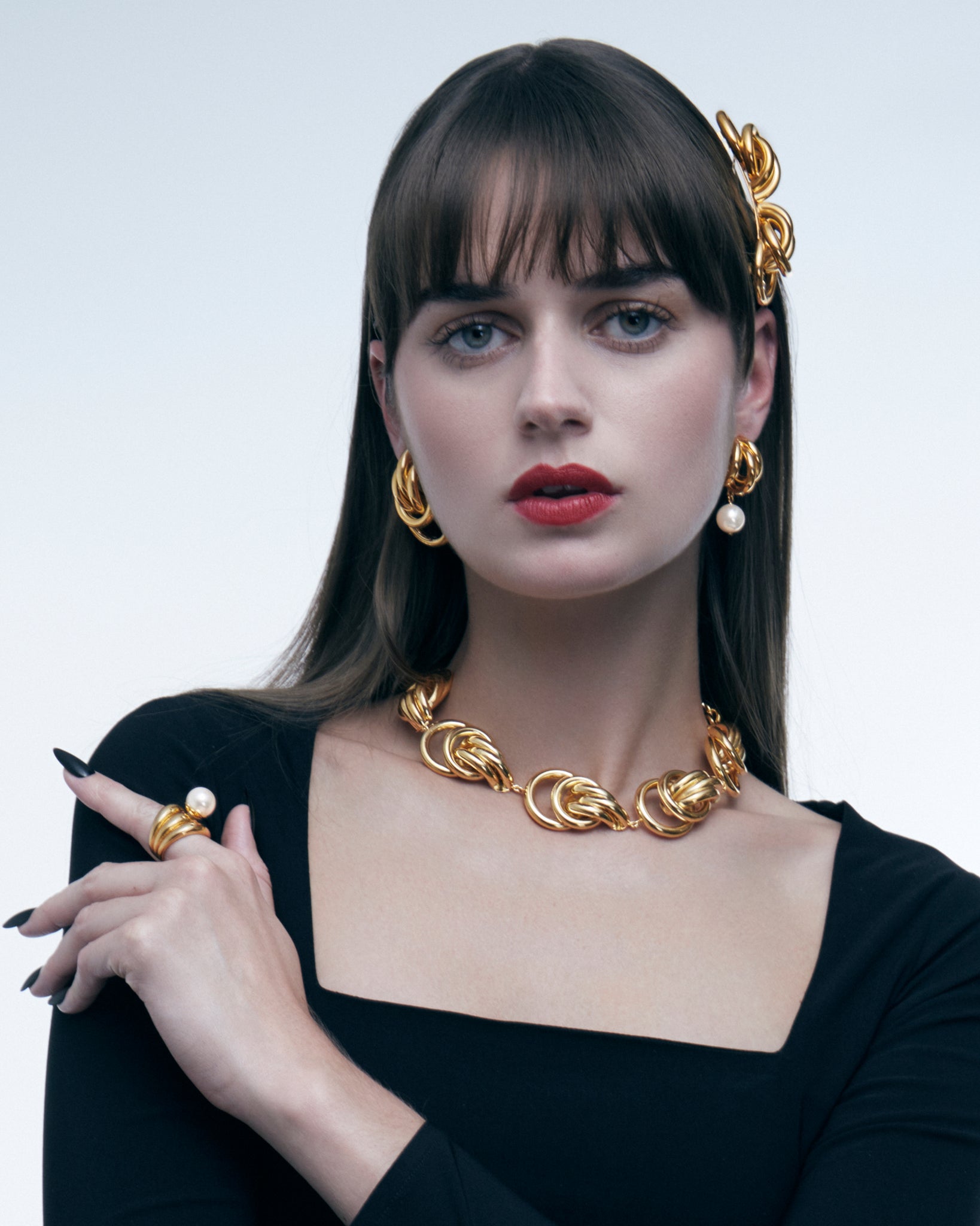 Dominique Clip Earrings