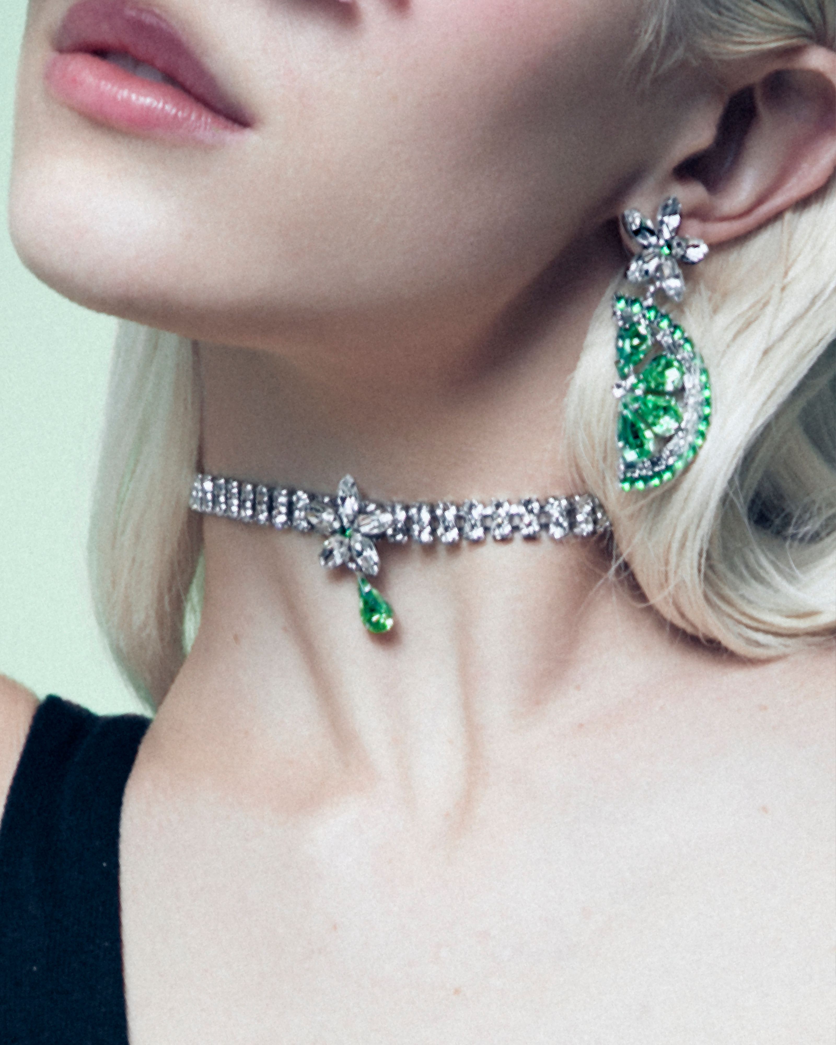 Green Crystal Double Row Necklace | Joomi Lim