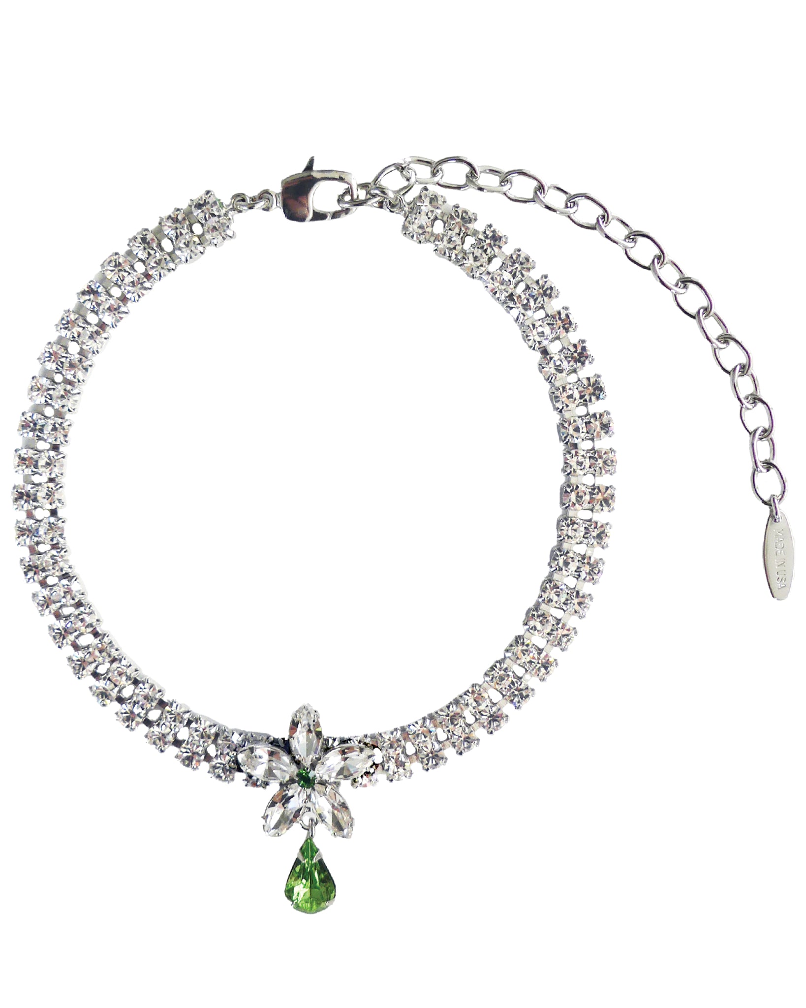 Green Crystal Double Row Necklace | Joomi Lim